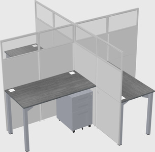 Quad office cubicles