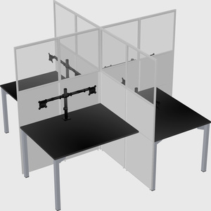 Quad office cubicles