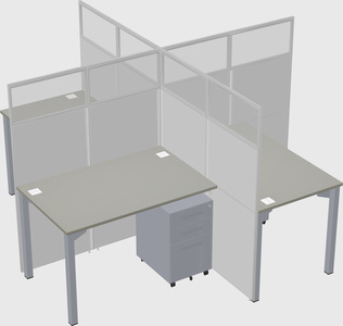 Quad office cubicles