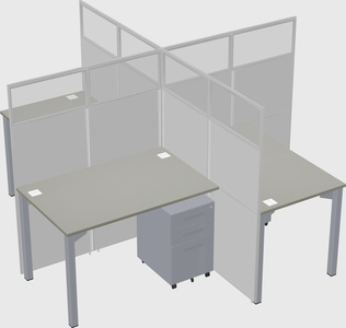 Quad office cubicles