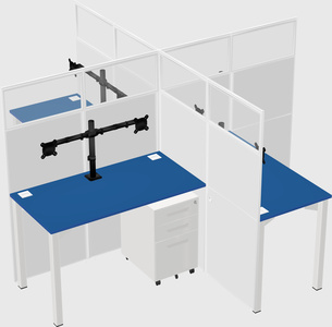 Quad office cubicles