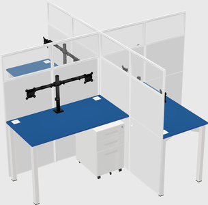 Quad office cubicles