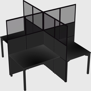 Quad office cubicles