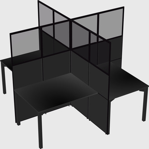 Quad office cubicles