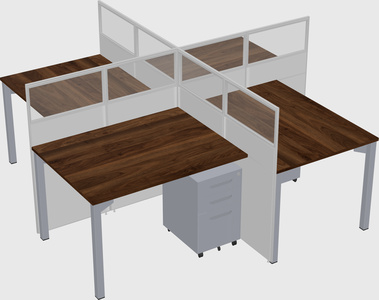 Quad office cubicles