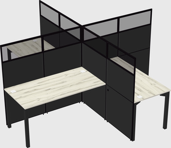 Quad office cubicles