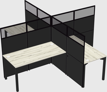 Quad office cubicles