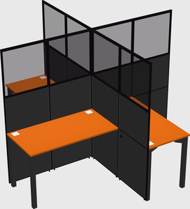 Quad office cubicles