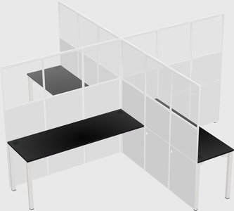 Quad office cubicles