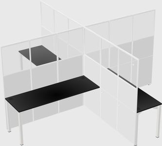 Quad office cubicles