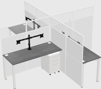 Quad office cubicles