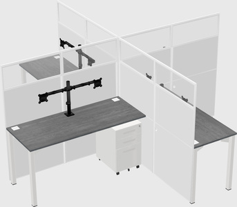 Quad office cubicles