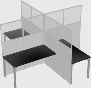 Quad office cubicles