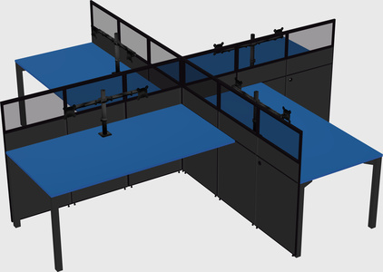 Quad office cubicles