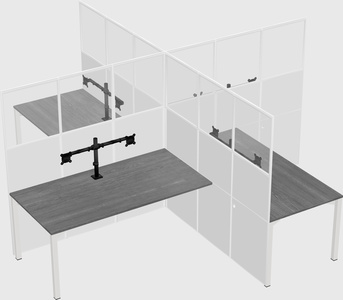 Quad office cubicles