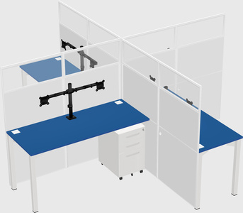 Quad office cubicles