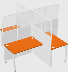 Quad office cubicles