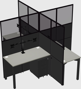 Quad office cubicles