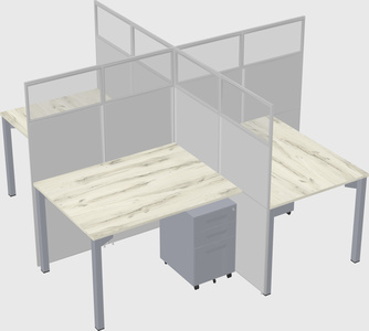 Quad office cubicles