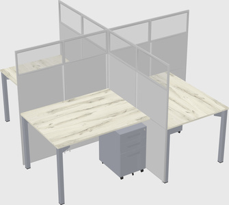 Quad office cubicles