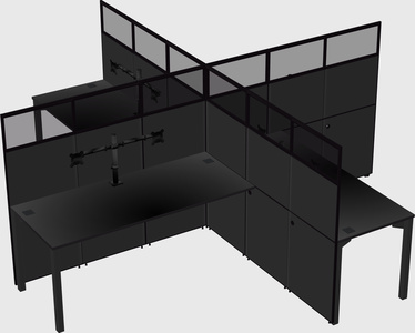 Quad office cubicles