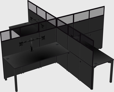 Quad office cubicles