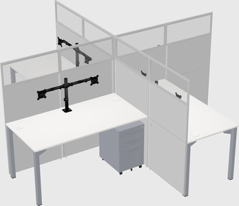 Quad office cubicles