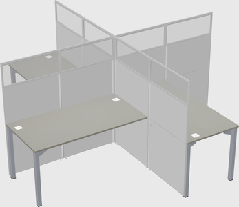 Quad office cubicles
