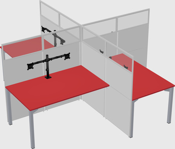 Quad office cubicles