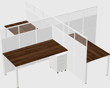 Quad office cubicles