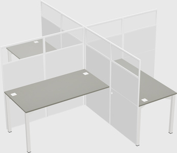 Quad office cubicles
