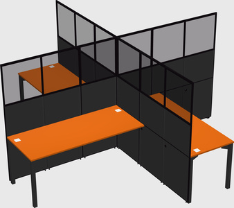 Quad office cubicles