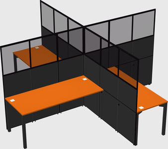 Quad office cubicles