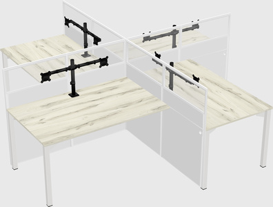 Quad office cubicles