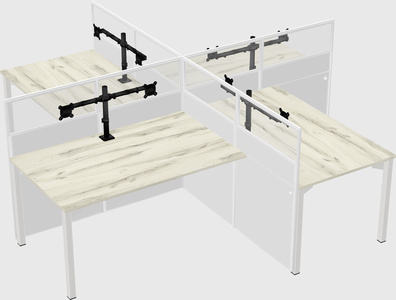 Quad office cubicles
