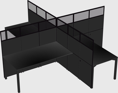 Quad office cubicles
