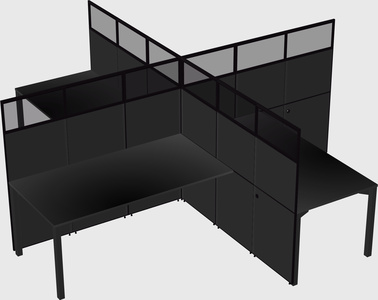 Quad office cubicles