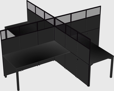 Quad office cubicles