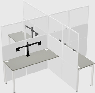 Quad office cubicles