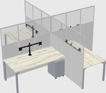 Quad office cubicles