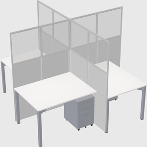 Quad office cubicles