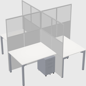 Quad office cubicles