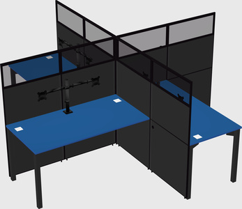 Quad office cubicles