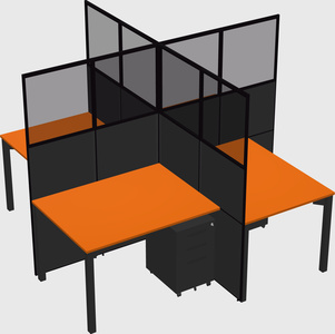 Quad office cubicles