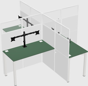 Quad office cubicles