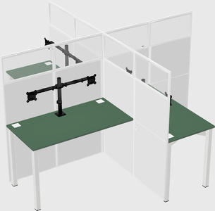 Quad office cubicles