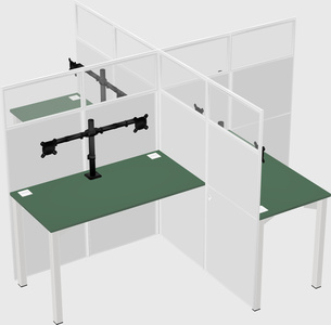 Quad office cubicles