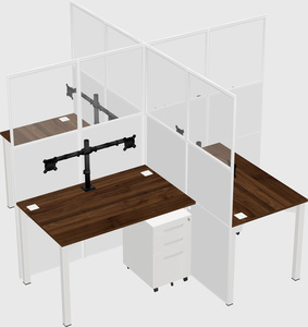 Quad office cubicles