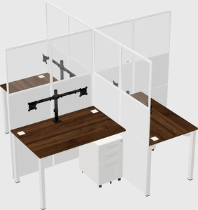 Quad office cubicles