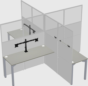 Quad office cubicles